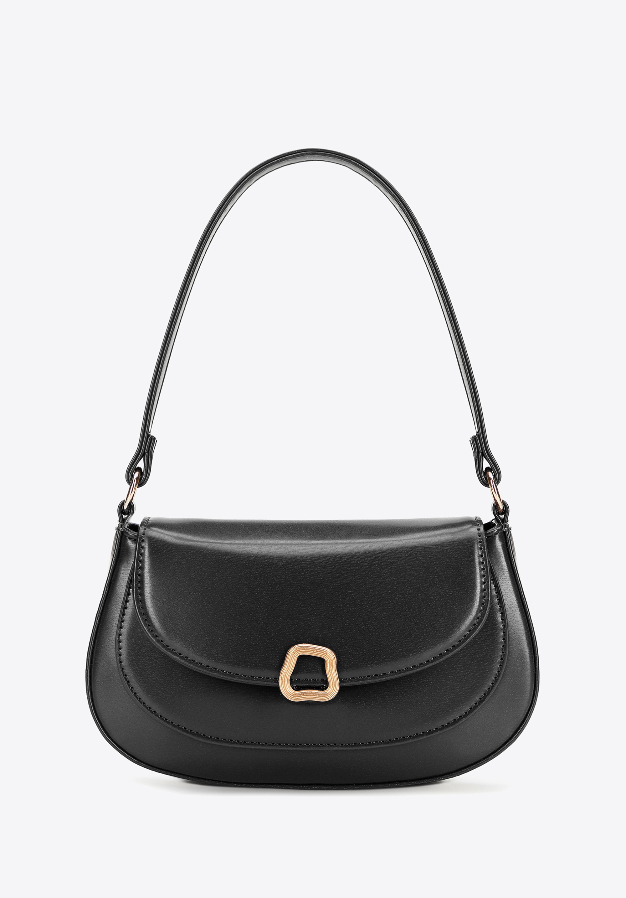 Damska minitorebka z imitacji skóry czarna