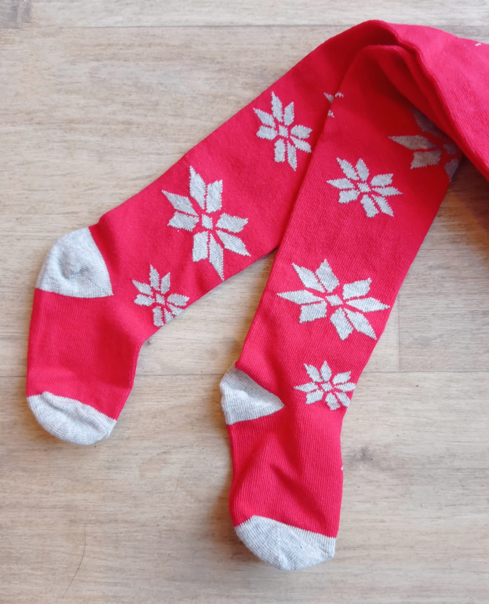 Czerwone bawełniane rajstopy dla chłopca i dziewczynki