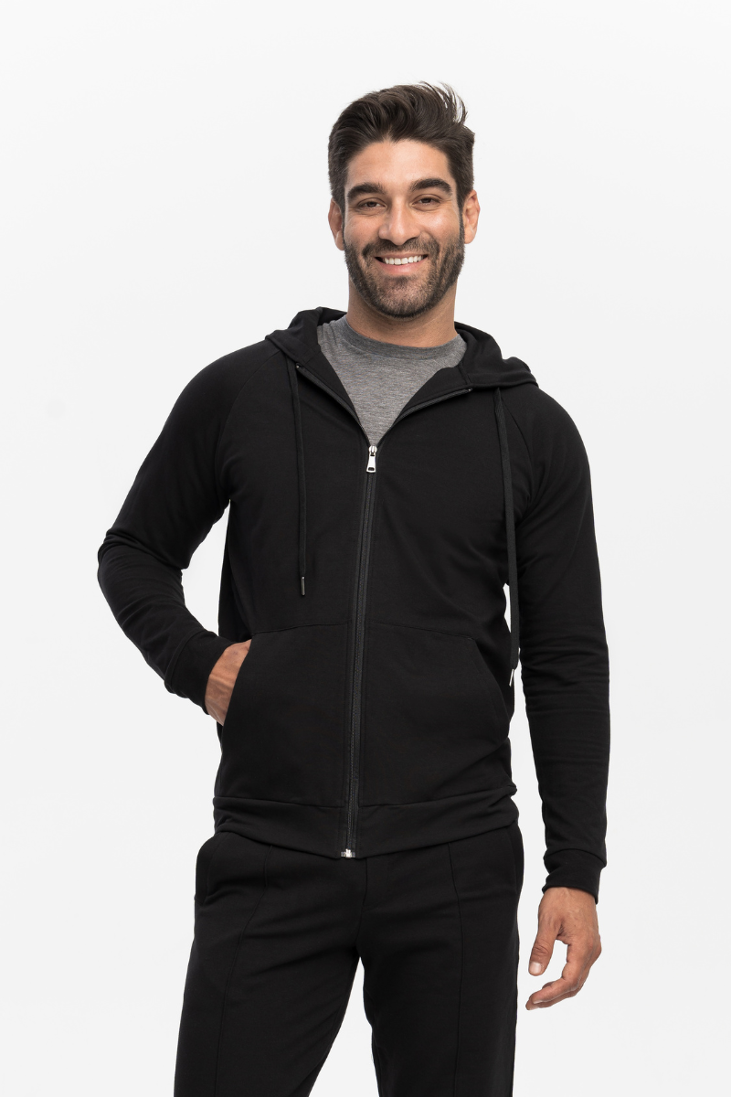 Bluza dresowa z bawełny organicznej Tony, czarna