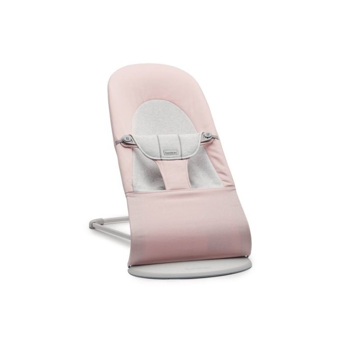 BabyBjorn Leżaczek Balance Soft-Cotton Jersey Jasny Różowy/Szary