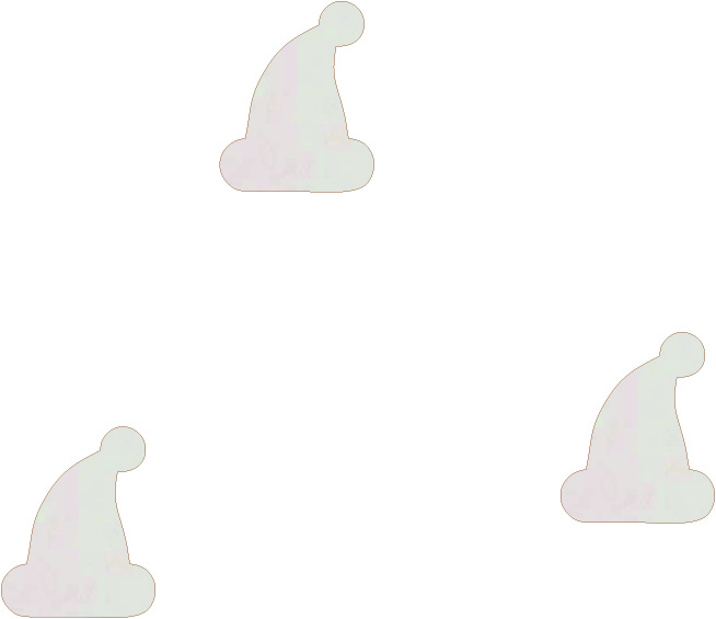 Czapka Mikołaja baza do makramy, kartek, wycinanki, tekturki, scrapki, dekor święta Bożego Narodzenia zawieszka z bermaty zestaw 3