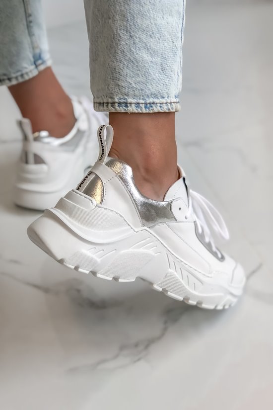 Sneakers SNZ BIAŁY/SREBRO
