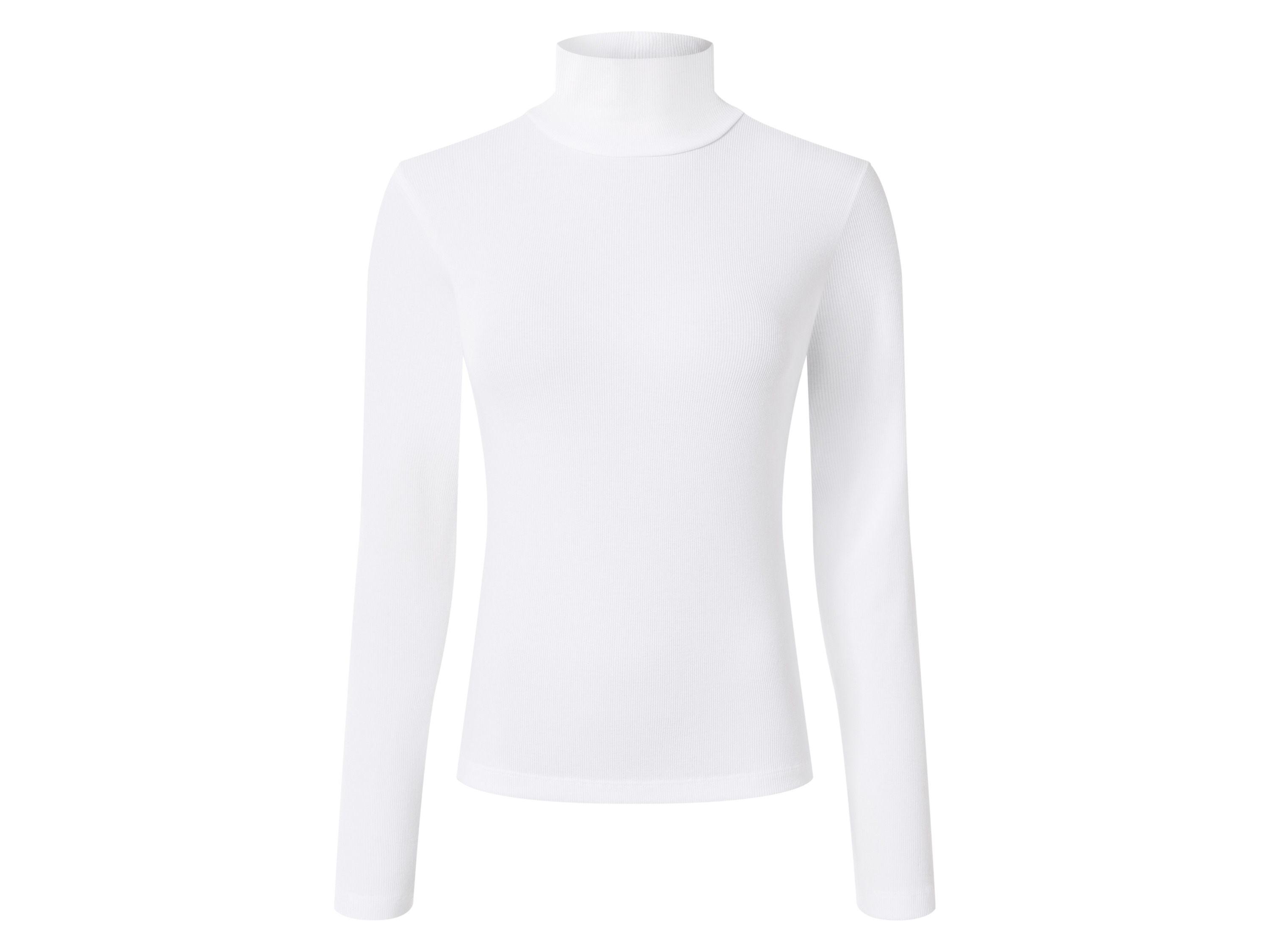 esmara Golf prążkowany damski Biały, L44/46