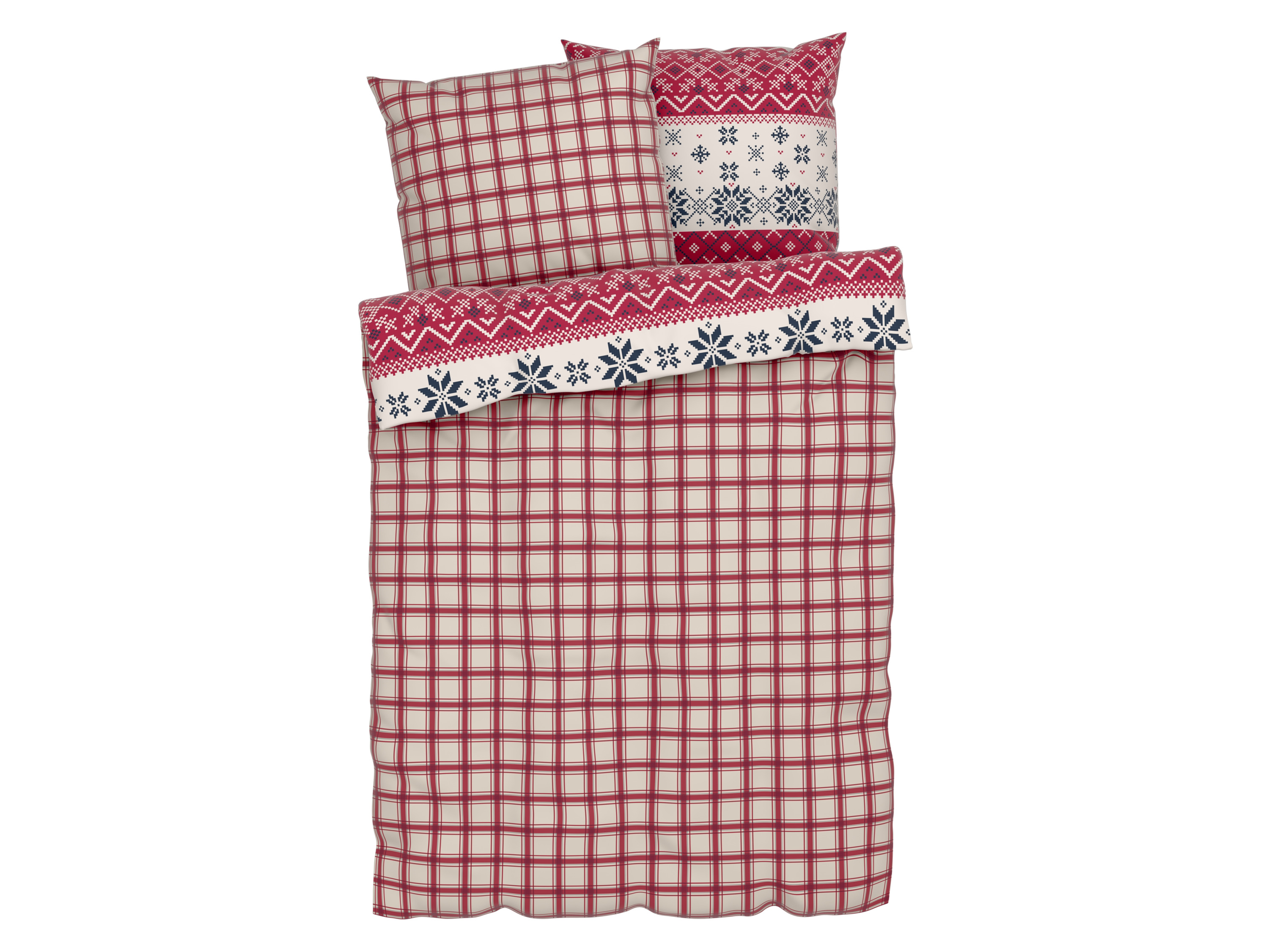 Livarno home Pościel dwustronna, 160 x 200 cm Czerwony