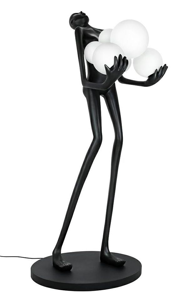 Darmowa Dostawa - Lampa stojąca 6x30 W biała-czarna Moosee Human MSE010100326