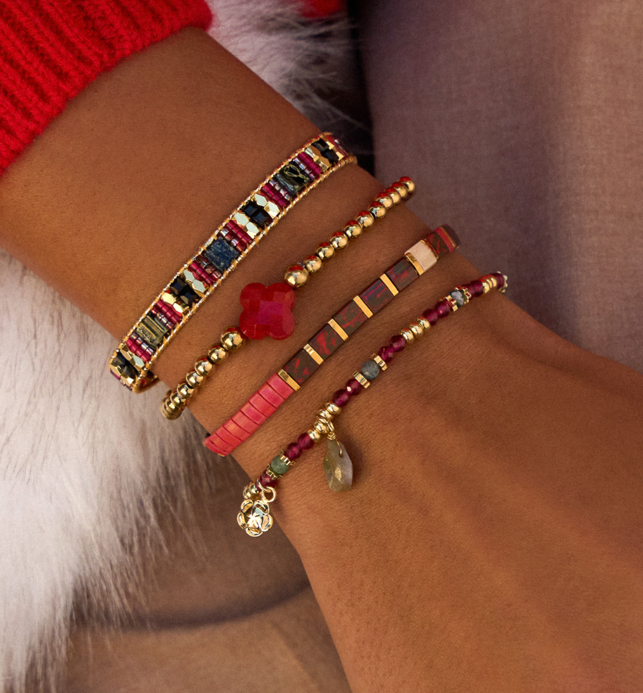 Bransoletka bordowa Yummy BSC1723