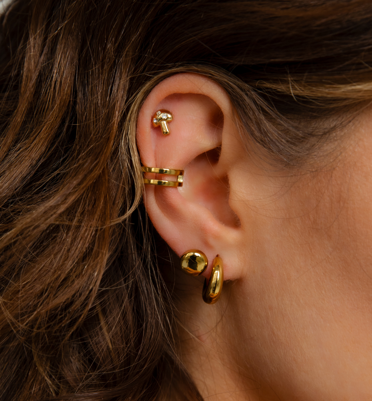 Zestaw złotych kolczyków Z0505