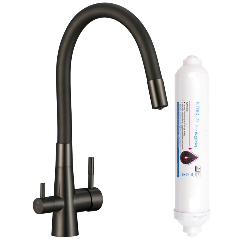 Bateria zlewozmywakowa Laveo Riceco z filtrem grafitowa