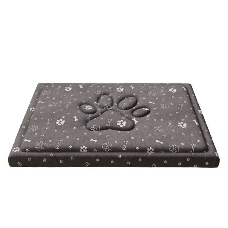 Legowisko FDM wzór srebrne łapki 130x70 cm wodoodporne z wypełnieniem z pianki i owaty 1 szt.