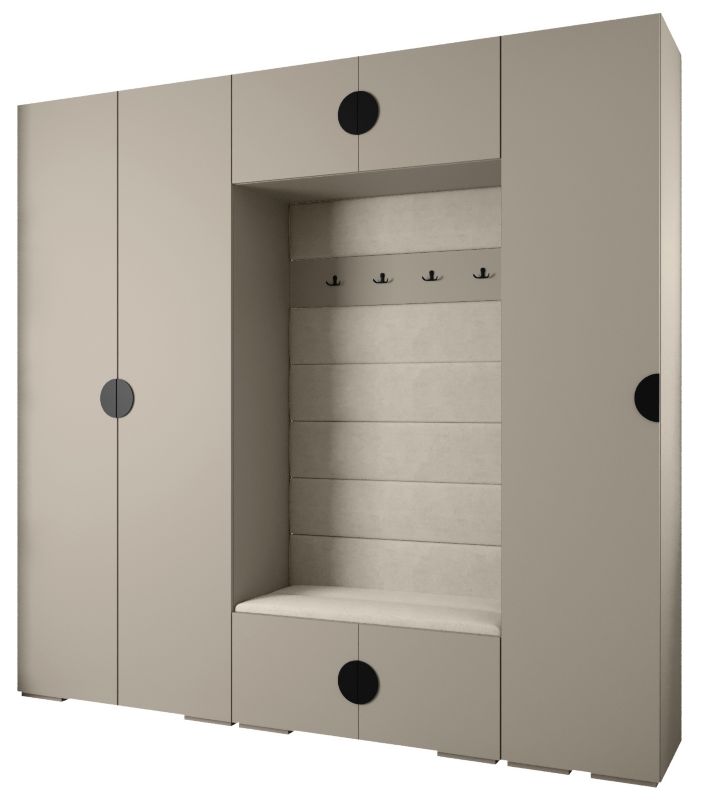 Garderoba do przedpokoju Abiks INOVA 4 Z8 kaszmir+czarny+manila02 1 szt.