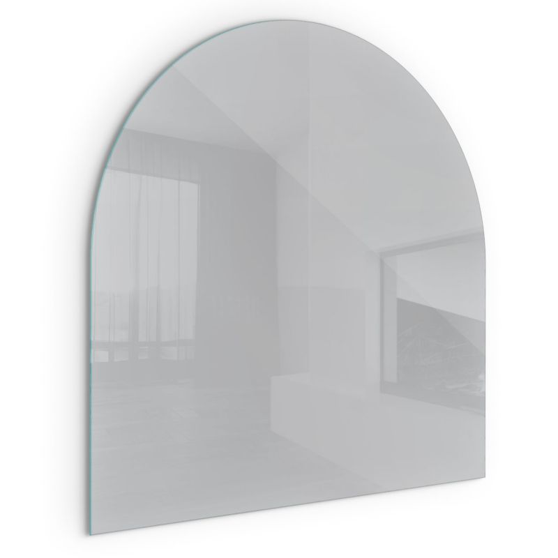 Szklana Podkładka Pod Kominek Półowalny Wallfluent 100x100 cm Jasnoszary odcień 1 szt.