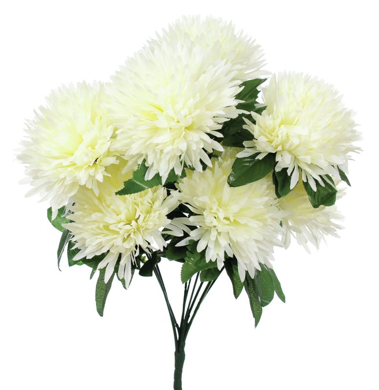 Bukiet 9 chryzantem 60 cm kremowy