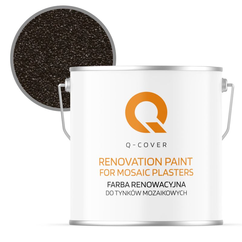Farba Renowacyjna dla Tynku Mozaikowego Q-Cover Czekoladowy Brąz RAL8017 5L