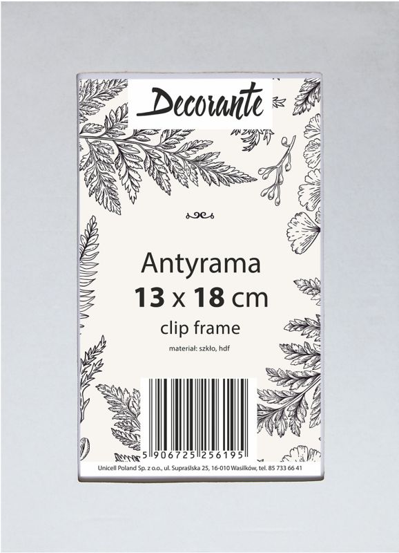 Antyrama szklana 13 x 18 cm