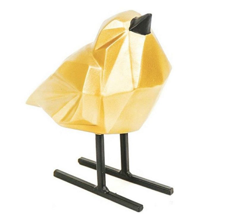 Figurka dekoracyjna Love Bird XL biały glamour INTESI na komodę lub prezent do salonu porcelana 1 szt.