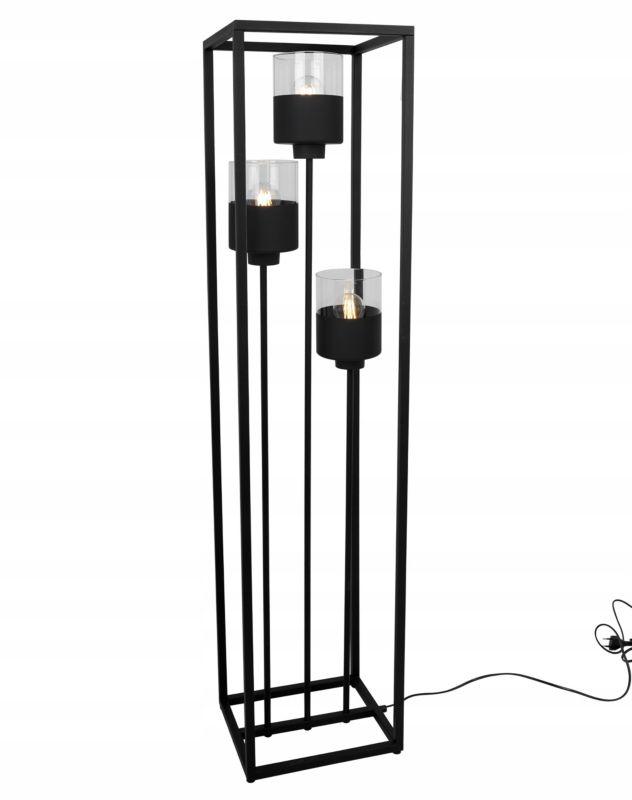 Lampa podłogowa stojąca Light Home LH Haga Cage 3x E27 60W czarny 1szt.