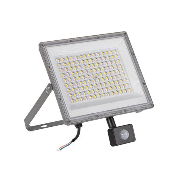 Naświetlacz LED z czujnikiem ruchu Kanlux szary LED 100W 3000-6500K 8500-9700lm IP44 wym: 30,4 x 27,5 x 5,1 cm - 1 szt.