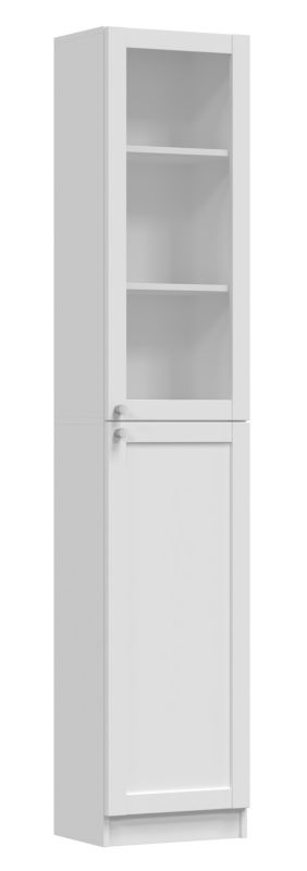 Witryna Topeshop Pafos W40 Sh 1 Szyba Regał 40cm Biały 31x40x200 cm 1 szt.