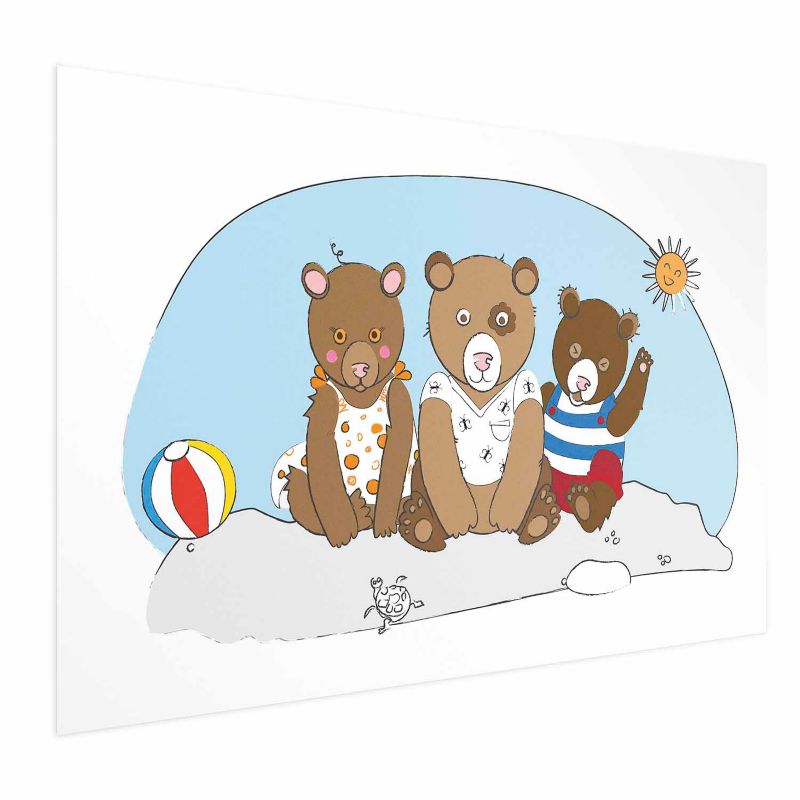 Plakat Artgeist Misie na plaży 90x60 cm bez ramy 1 szt