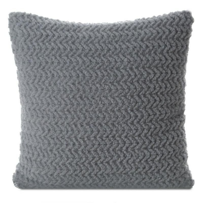 Poszewka Laris Eurofirany Dekoracyjna na poduszkę 45x45 cm Srebrna 1 szt.