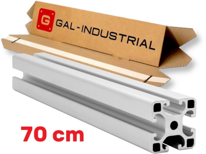 PROFIL KONSTRUKCYJNY ALUMINIOWY GAL-INDUSTRIAL 40x40 otwór 8mm DŁ. 70cm + Cięcie na wymiar 1 szt.