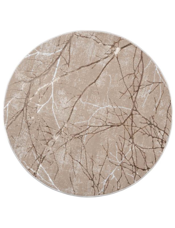 Dywan Creation Multidecor 160 cm koło gałęzie beż, 1 szt.