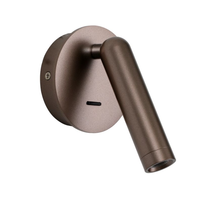 Kinkiet Italux CARDA z włącznikiem kawowy LED 1x2.5W 164lm Ciepła biel IP20 -1 szt.