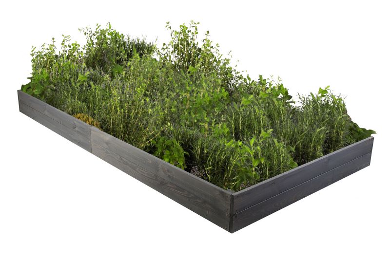 Grządka MODO24 inspekt szara impregnacja 18x203x100 cm 1 szt.