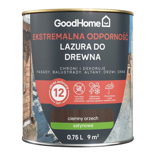 Lazura GoodHome 12 lat orzech 0,75 l