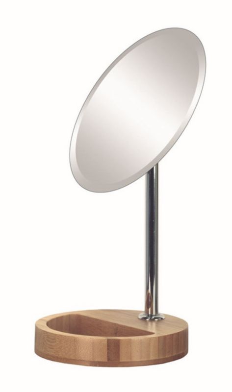 Lusterko kosmetyczne Kleine Wolke Timber okrągłe bambus 17x30,5 cm 1 szt.