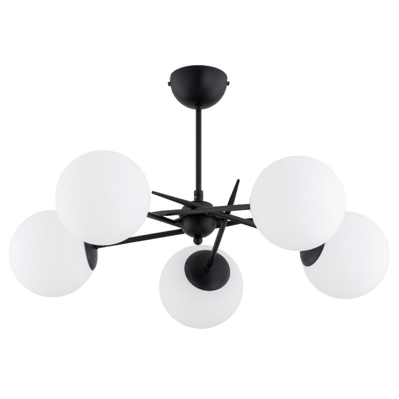 Lampa sufitowa Alfa PRIMERY czarno-biała 5xE14x10W wym:38x63x63cm IP20 -1 szt.