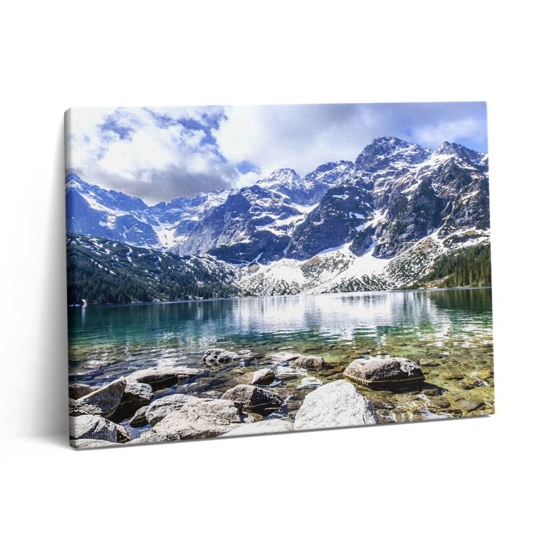 Obraz na płótnie Wallfluent 80x60 cm Pejzaż gór i jeziora 1 szt.