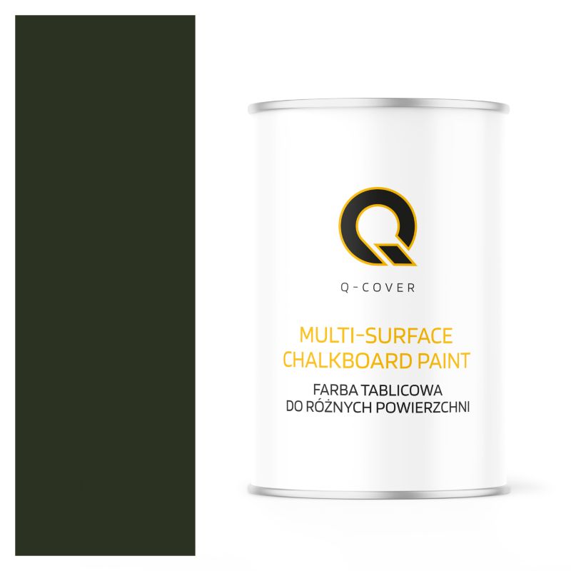 Farba Tablicowa Do Ścian Pisania Kredą Q-Cover Kolor Butelkowa zieleń RAL6007 Mat 1L
