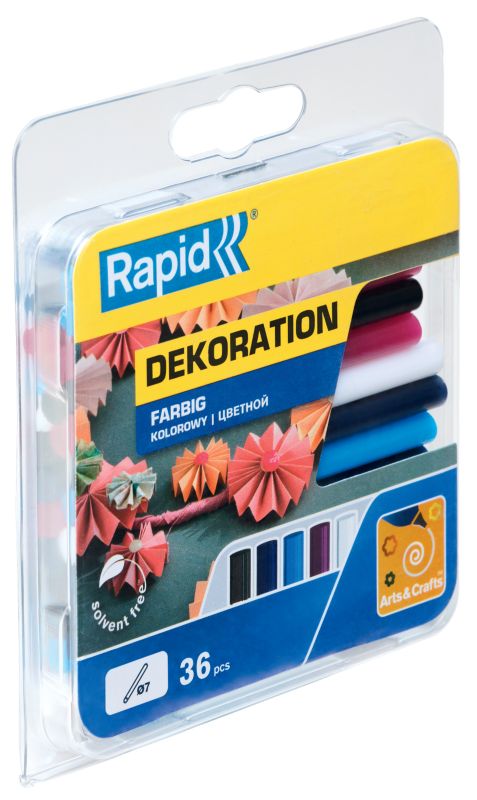 Klej kolorowy Rapid 115 g śr. 7 mm mix 1