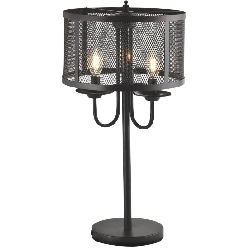 Lampa stołowa Polux Soho czarna 3 x E14 x 12W IP20 wym: 68 x 30 x 30 cm metal - 1 szt.
