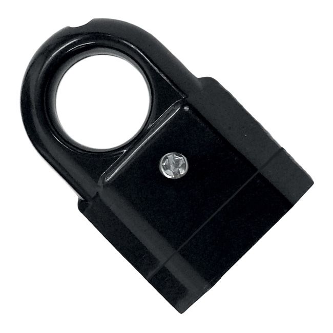 Gniazdo płaskie z uchwytem Elgotech 1X bez uziemienia czarne