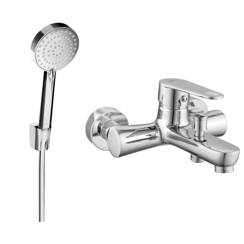 Bateria wannowa z zestawem prysznicowym Mexen Kama chrom 1 szt.