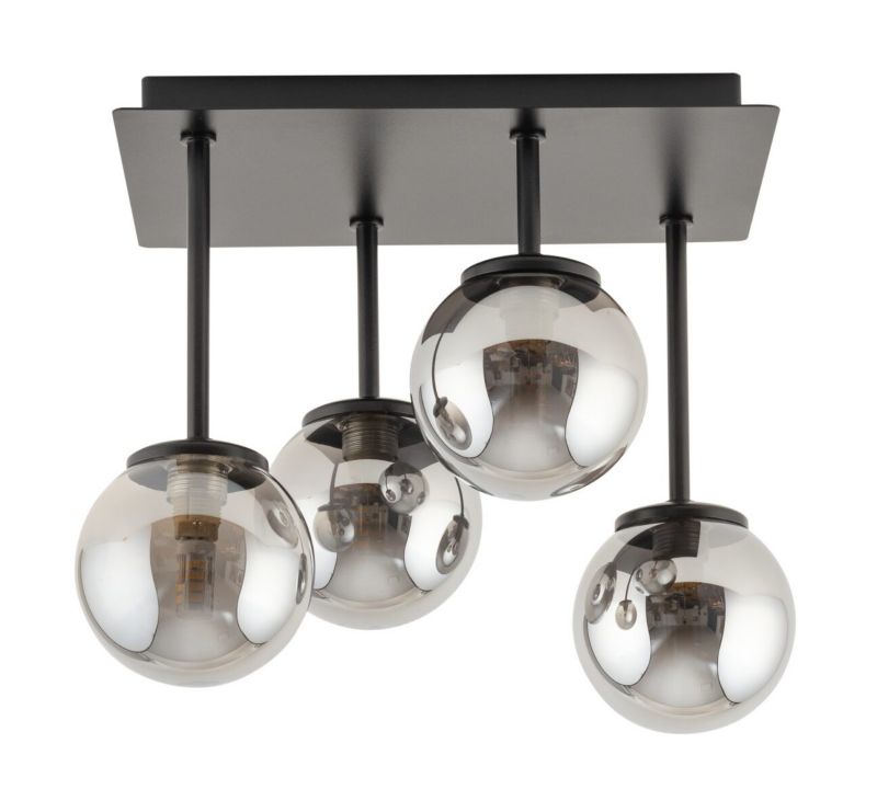 Lampa sufitowa wisząca Sigma Lighting Tulia 3974 czarno-szara dekoracyjna 4xG9 x 1 szt.