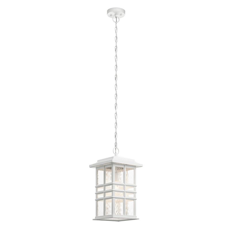 Lampa sufitowa zewnętrzna Kichler Beacon Square biała 1 x E27 x 60W IP44 wym: 133,6 x 16,5 x 16,5 cm - 1 szt.