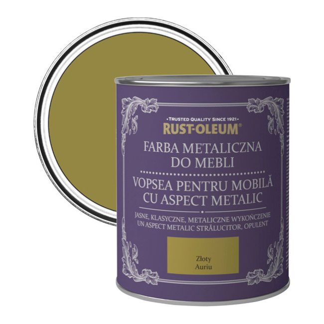 Farba do mebli Rust-Oleum złoty metaliczny 0,75 l
