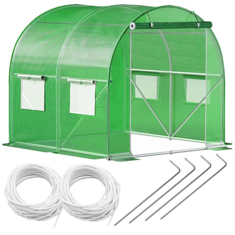 Tunel ogrodowy foliowy Springos UV4 140g/m2 2x2x2 m zielony 1 szt.