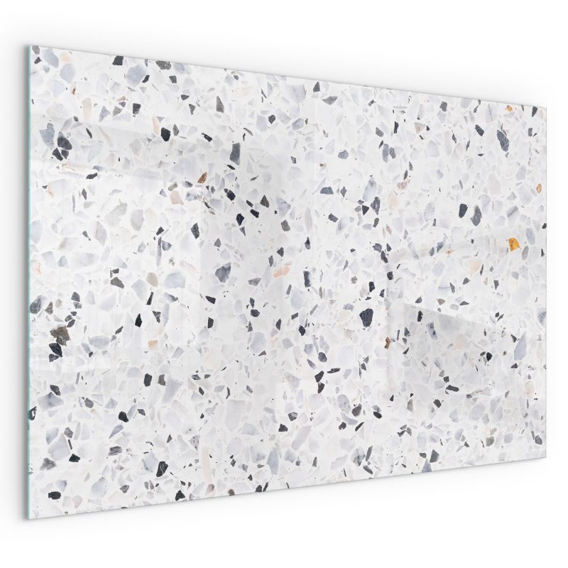 Szklana Podkładka Pod Kominek Prostokąt Wallfluent 120x80 cm Kamienny wzór z drobnymi detalami 1 szt.