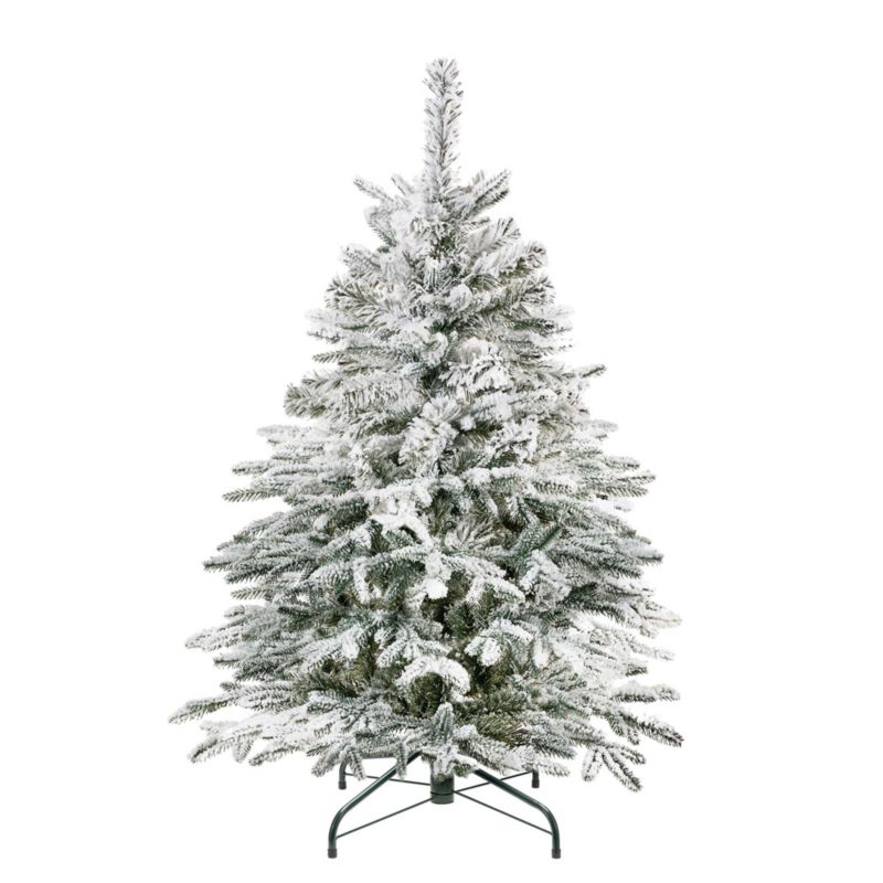 Choinka sztuczna Springos 120 cm świerk kaukaski śnieżony ze stojakiem 1 szt.