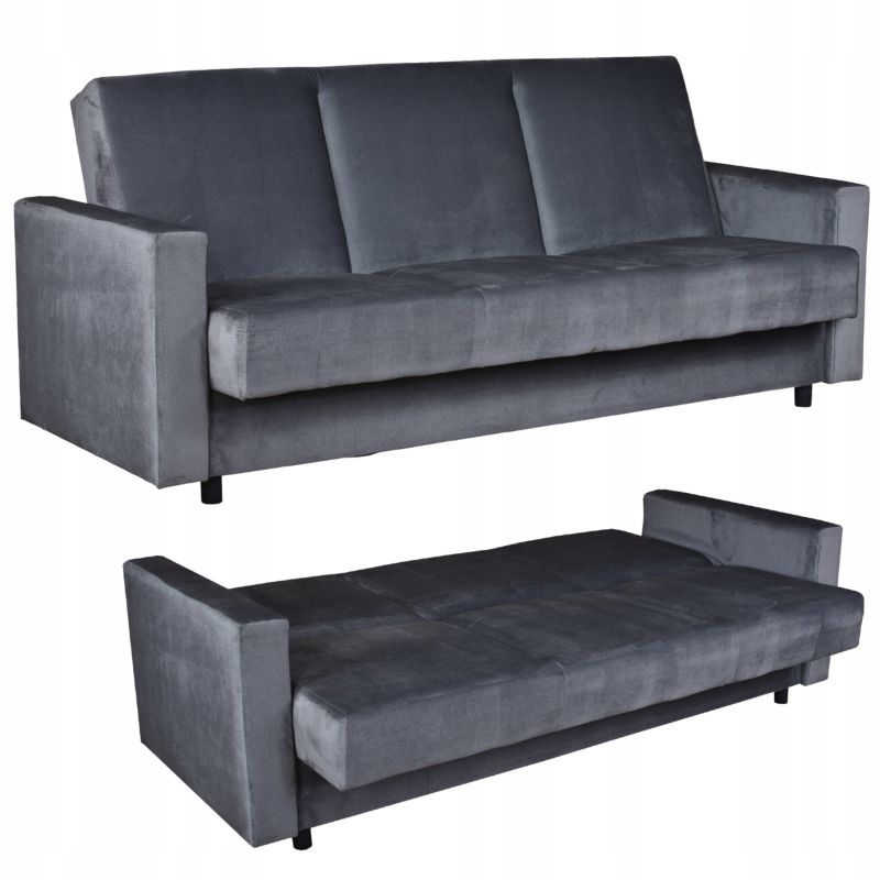 Kanapa do salonu rozkładana Family Meble Alicja grafit 1szt