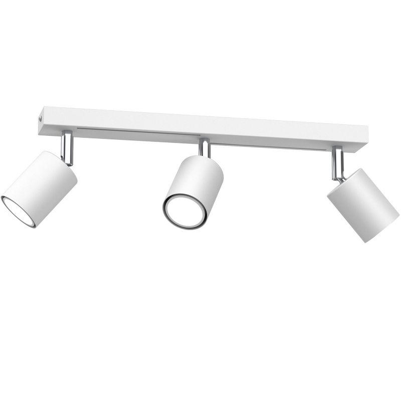 Lampa sufitowa Luminex Striper biały mat-chromowana Listwa z lampami 3 x GU10 x 8W wym: 14,5 x 40 x 5,5 cm - 1 szt.