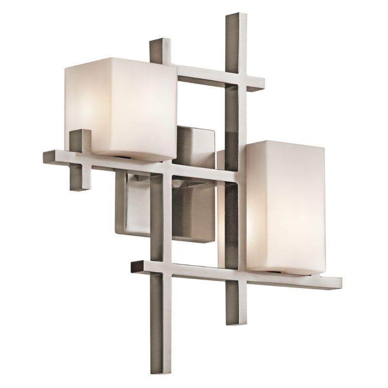 Kinkiet ścienny Kichler City Lights klasyczny pewter styl nowoczesny 2 x G9 x 3W IP20 wym: 40,6 x 39,4 x 11,4 cm - 1 szt.
