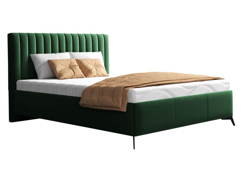 Łóżko tapicerowane MIRJAN 24 Morris 160x200 wojskowa zieleń 1 szt.