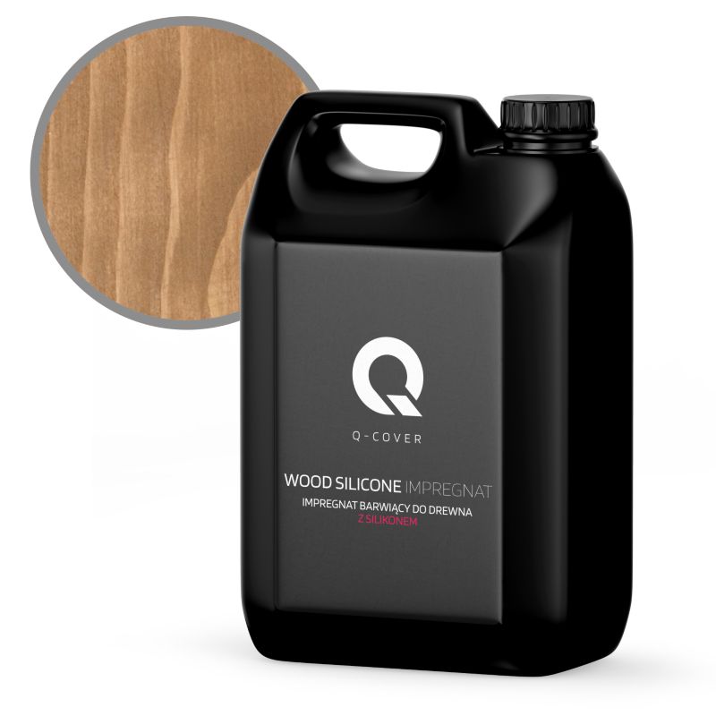 Impregnat Barwiący do Drewna z Silikonem 2w1 Q-Cover Irchowy beż RAL1011 5L