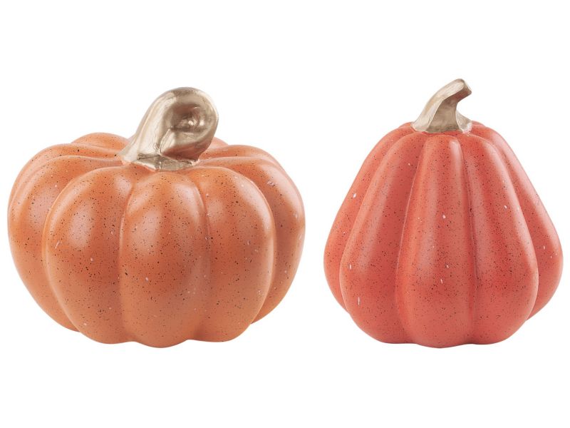 Figurka dekoracyjna Dynia Chalkida Zestaw 2 Pomarańczowy 1 par.