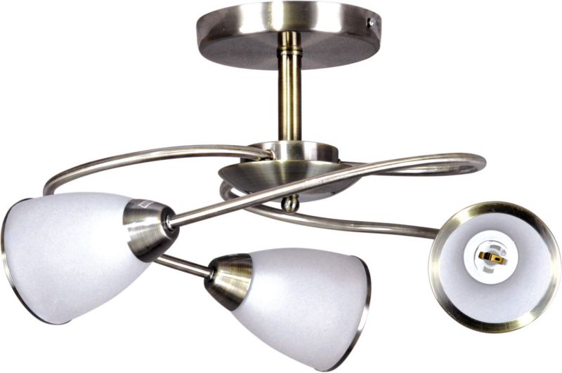 Lampa sufitowa wisząca Kaja Plato patyna-biała wym: 22 x 58 x 58 cm 3xE14 x 40W 1 szt.